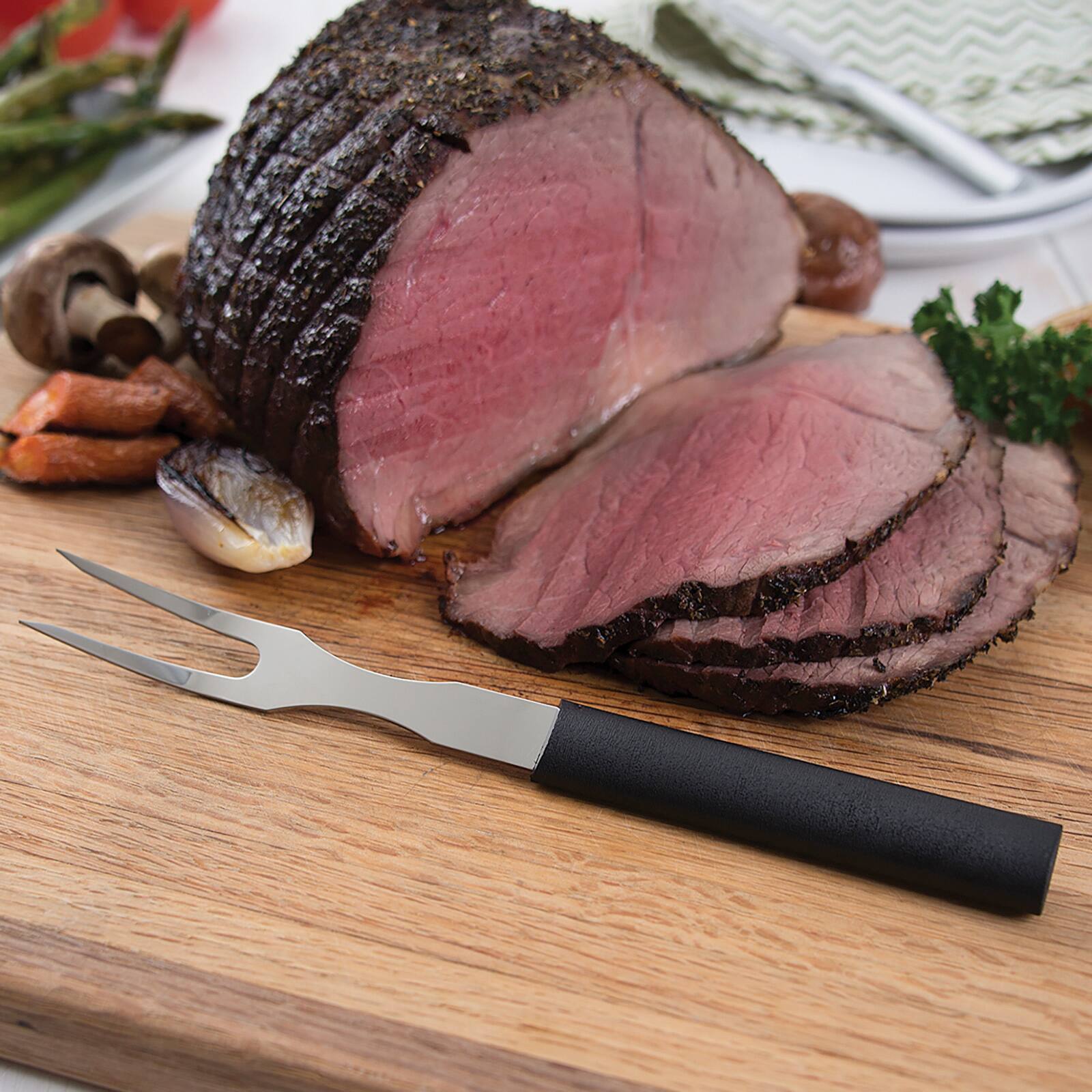 Alt View 1. Rada - Cutlery 5.125-Inch Carving Fork, Black Handle - Black.