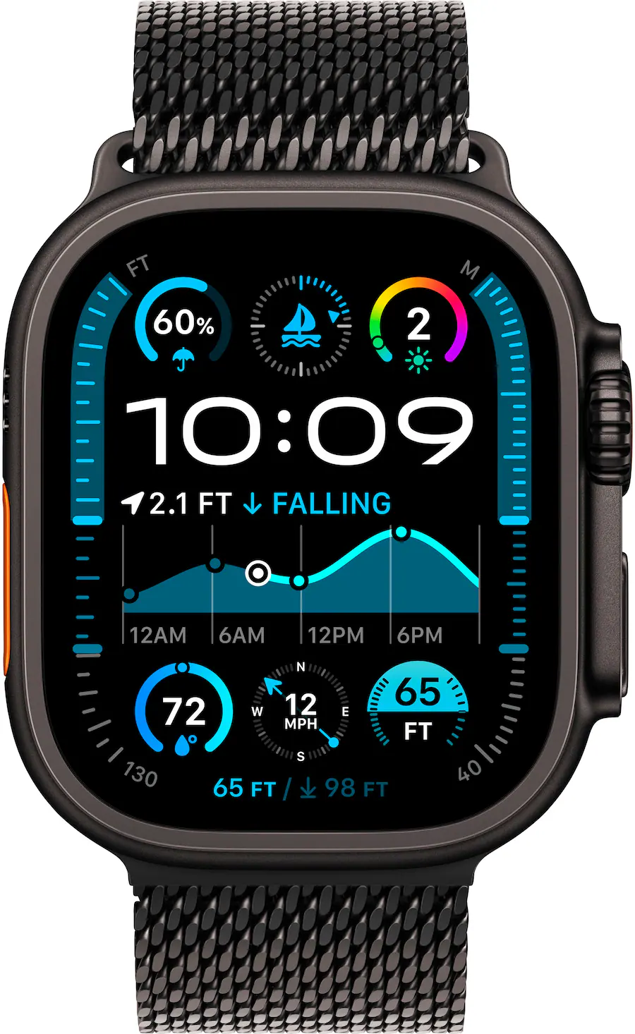 Apple Watch Ultra 2 (GPS+Cellular) 49mm Titanium Case with Black ...
