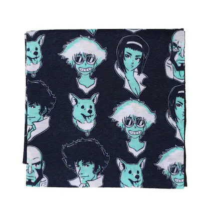 Front. Crowded Coop - Cowboy Bebop Character Bandana - Black.
