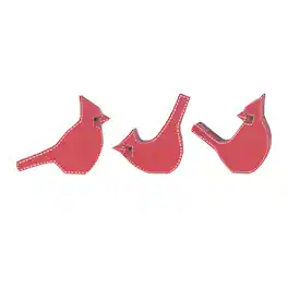BreeBe - Cardinal Bird Shelf Sitter (Set of 3) - Red