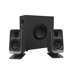 Front. Klipsch - Klipsch ProMedia Lumina 2.1 Computer Gaming System with Subwoofer and RGB Lighting Effects Built-in - Black.