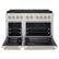 Angle. ZLINE - 48 in. Wide 8 Burner Autograph Paramount Dual Fuel Range with DuoPro Cooktop and Bronze Accents (PSDRZ-48-CB) - Stainless Steel.