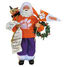 Santa's Workshop - Clemson Tigers 12" Proud Santa - Orange