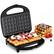 Front. OSTBA - 750W Waffle Maker, Non-Stick Belgian Waffle Machine with Indicator Lights, Perfect for Breakfast and Snacks - Black.