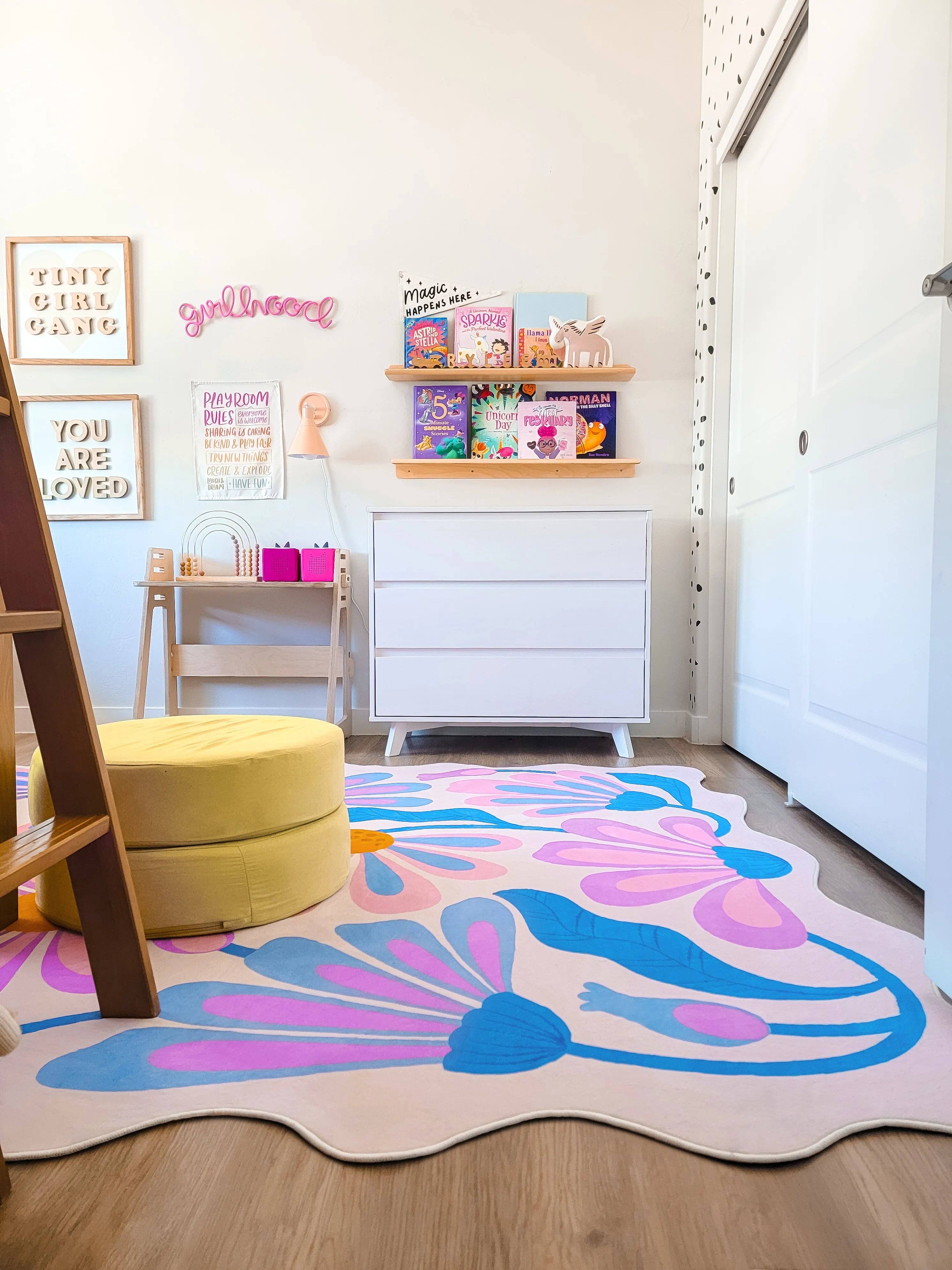 TINY GIRL MAGIC  
HERE  
GIRLHOOD  
NAPPENS GANG  
SPARKLE  
AT  
STELLA T.  
YOU ARE LOVED  
PLAYROOM  
RULES  
THARG  
CAKING  
TPV  
M 4 T-4E3  
CEVR  
IM  
IVE  
SA  
ESLA  
ORMAN  
Unicoff  
FEDARS O