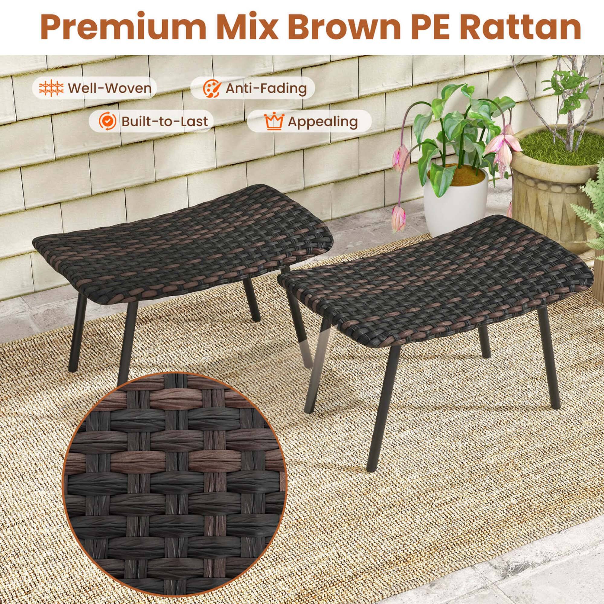 Premium Mix Brown PE Rattan: Well-Woven, Anti-Fading, Built-to-Last, Appealing.