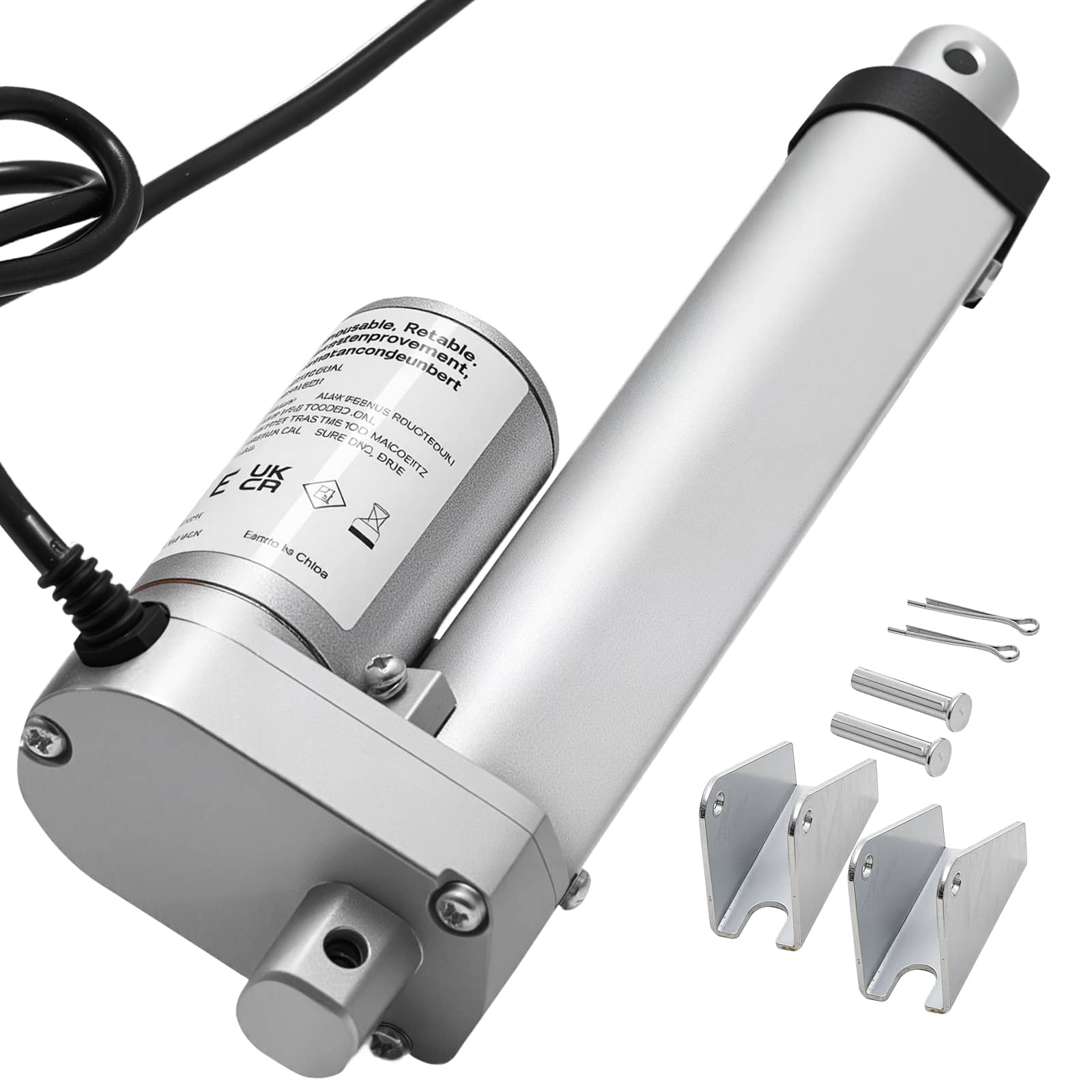 "VEVOR - 12V Linear Actuator, 4 Inch High Speed 0.6""/s Linear Motion Actuator, 225lbs/1000N with IP54 Protection - Silver" price history on PriceWatchPro