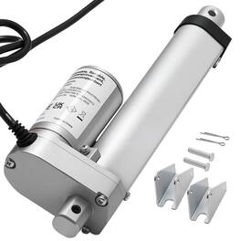 VEVOR - 12V Linear Actuator, 4 Inch High Speed 0.6"/s Linear Motion Actuator, 225lbs/1000N with IP54 Protection - Silver