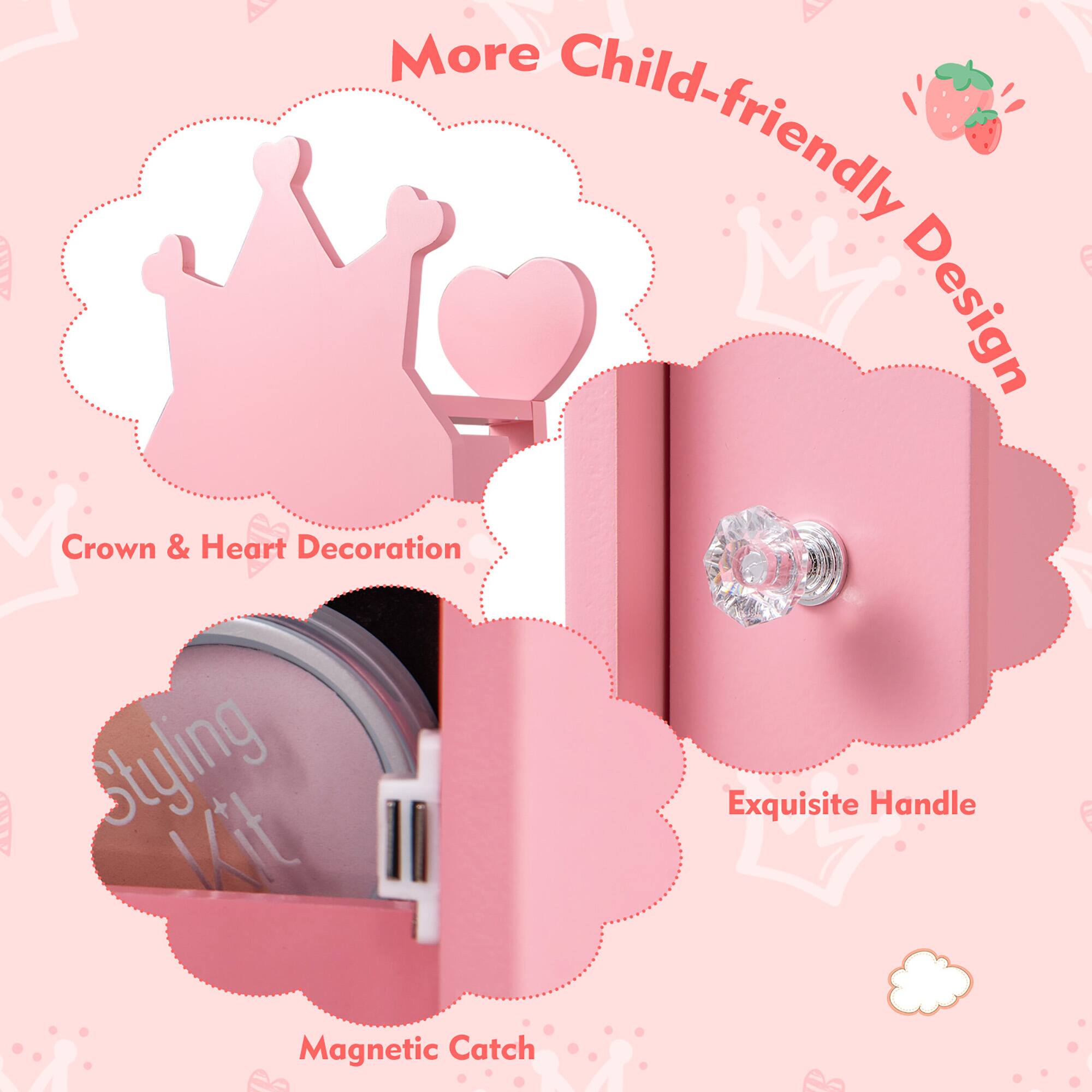More Child-friendly Design  
Crown & Heart Decoration  
Styling Kit  
Magnetic Catch  
Exquisite Handle