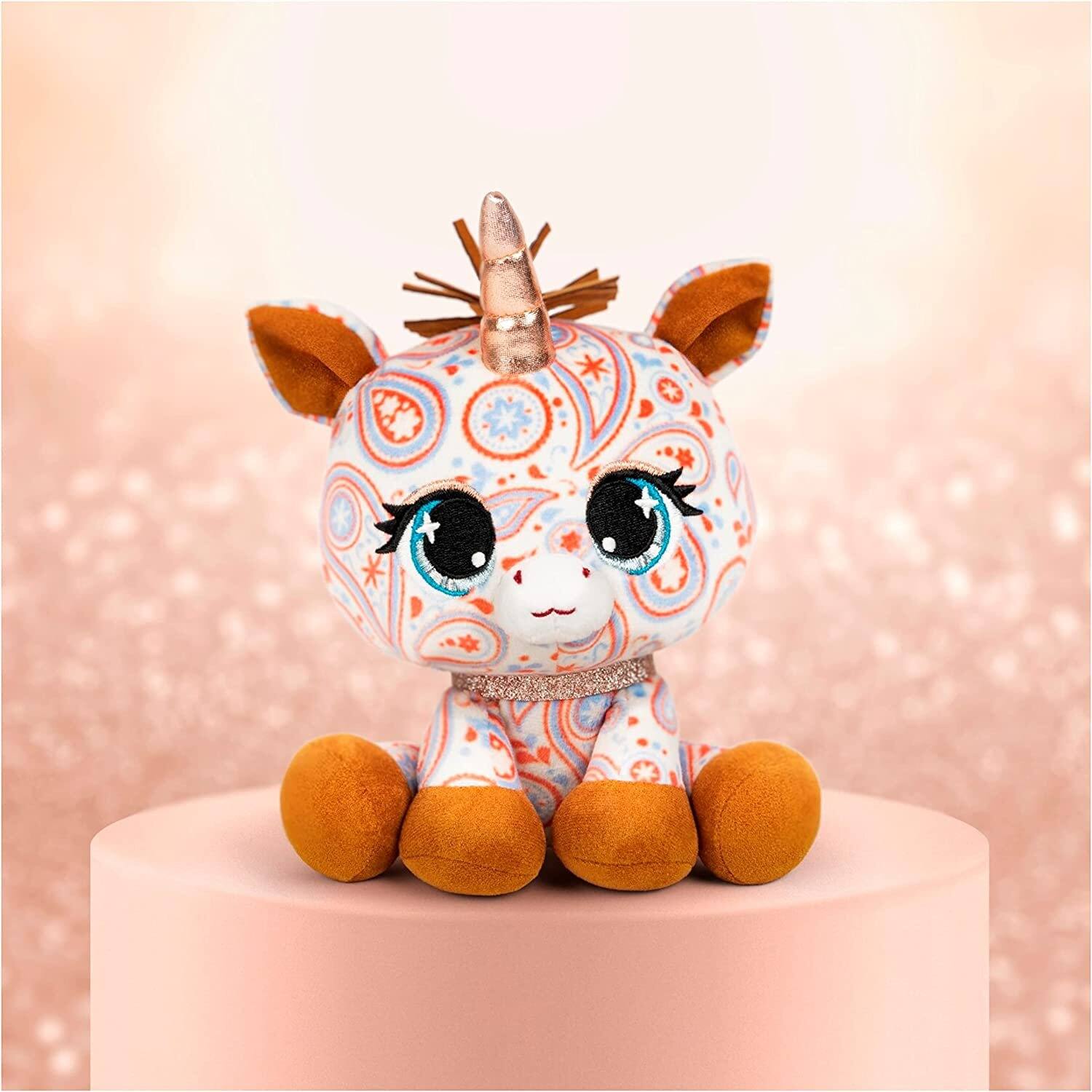 Alt View 1. Gund - GUND Sally Mustang Unicorn Designer Plush, 6" Fashion Stuffed Animal with Paisley Pattern & Glitter Collar, Ages 3+ - Multicolour.