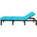 Angle. Costway - Outdoor Rattan Lounge Chair Chaise Recliner Adjustable Cushioned Patio - Turquoise.