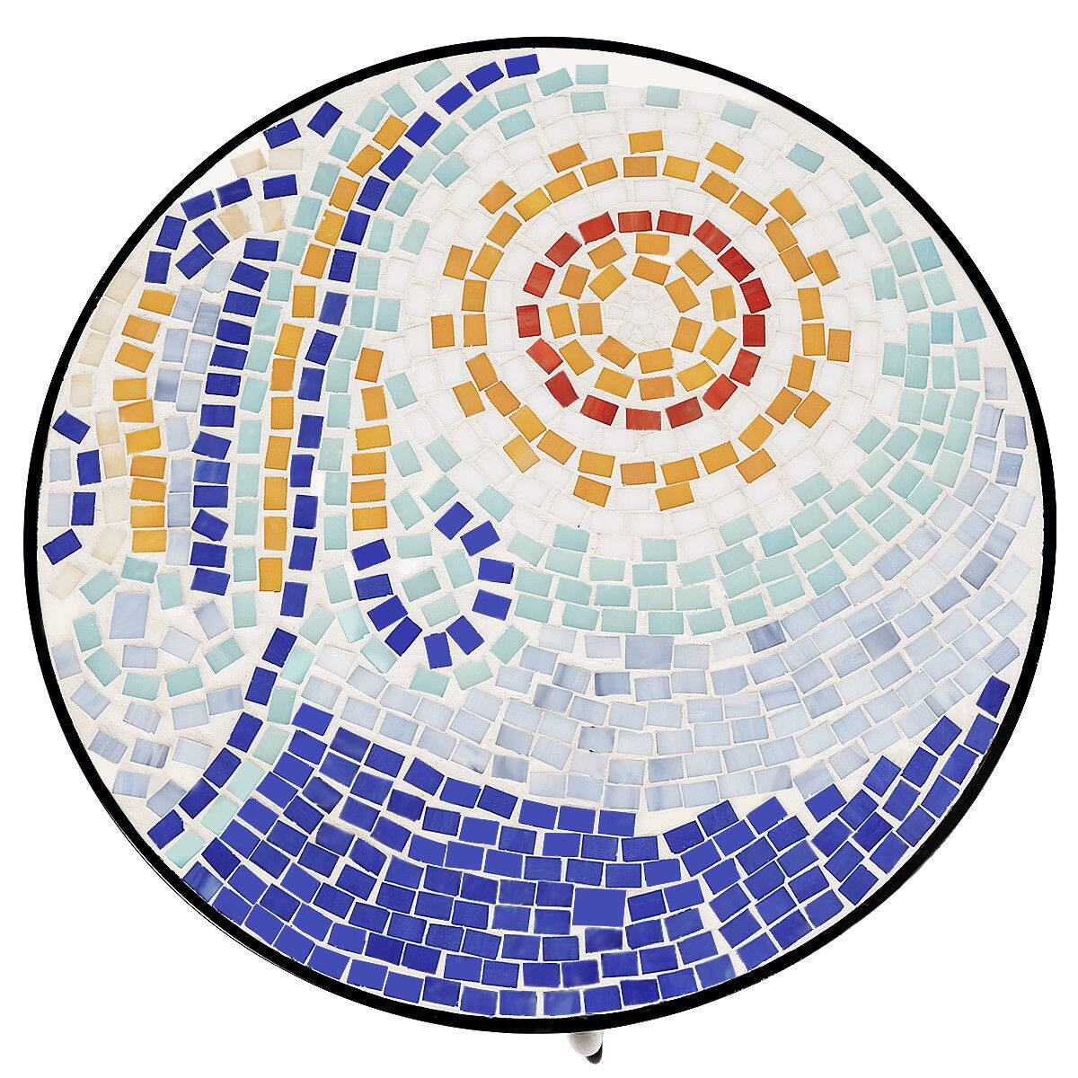 Alt View 1. Costway - Outdoor Indoor Accent Table Plant Stand Scheme Garden Steel Ocean - multicolor.