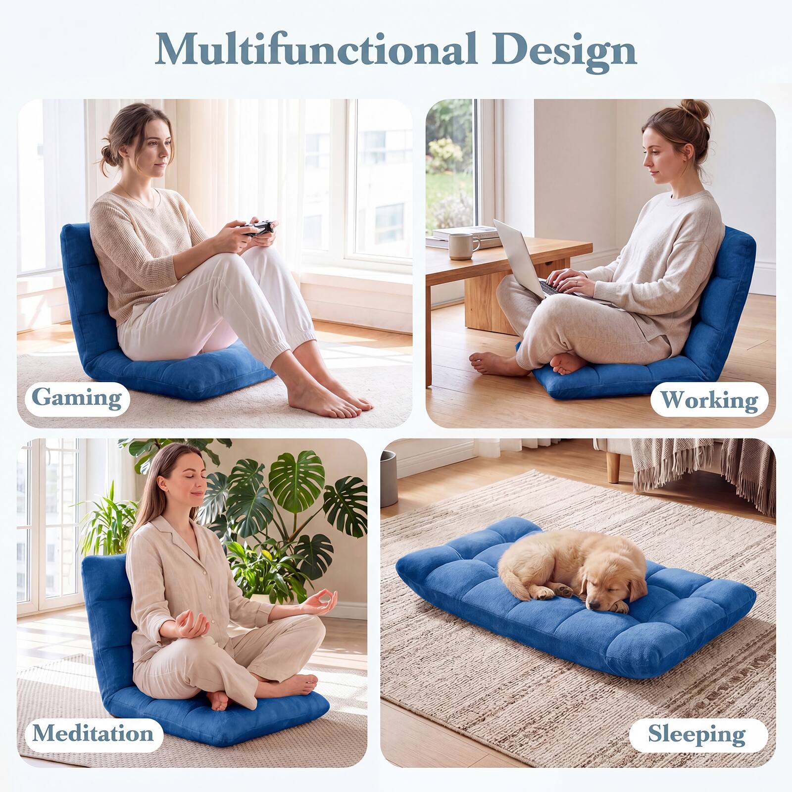 Multifunctional Design

Gaming  
Working  
Meditation  
Sleeping
