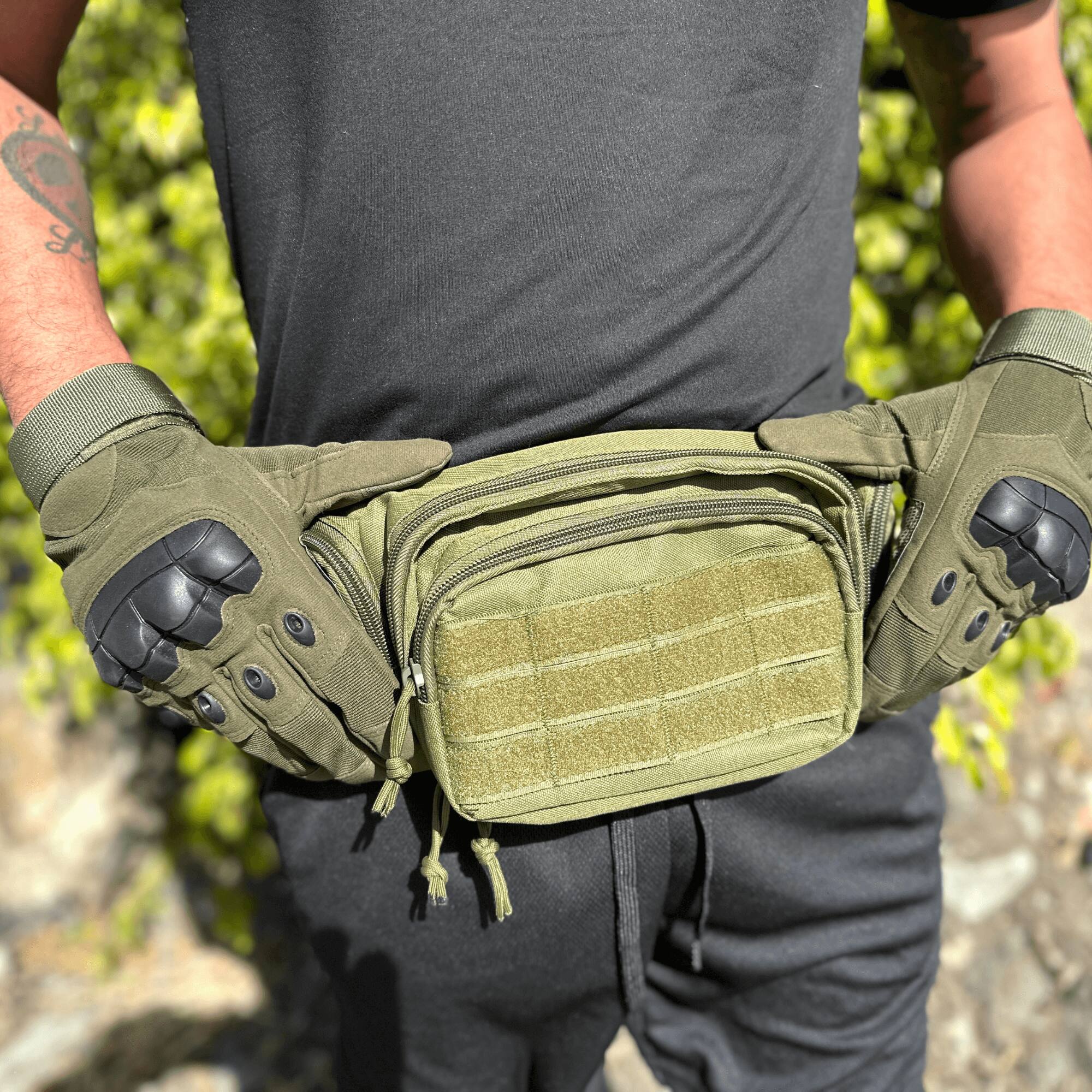 Alt View 4. JupiterGear - Tactical Military Airsoft Gloves for Outdoor Sports, Paintball, and Motorcycling with Touchscreen Fingertip Capability - Green.