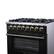 Alt View 2. Forno Appliances - Massimo 5.36 Cu. Ft. Freestanding Dual Fuel True Convection Range with Air Fryer Basket - Black.
