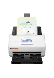 Epson - RapidReceipt RR-600W Wireless Receipt and Desktop Document Scanner - White - Front_Zoom