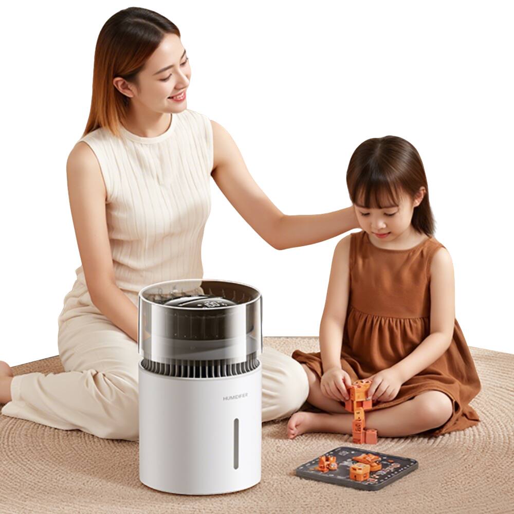 Alt View 2. Cluzine - Humidifier No-Mist Negative Ion Air Purification 100-Speed Slide Control 5L Large Capacity - White.