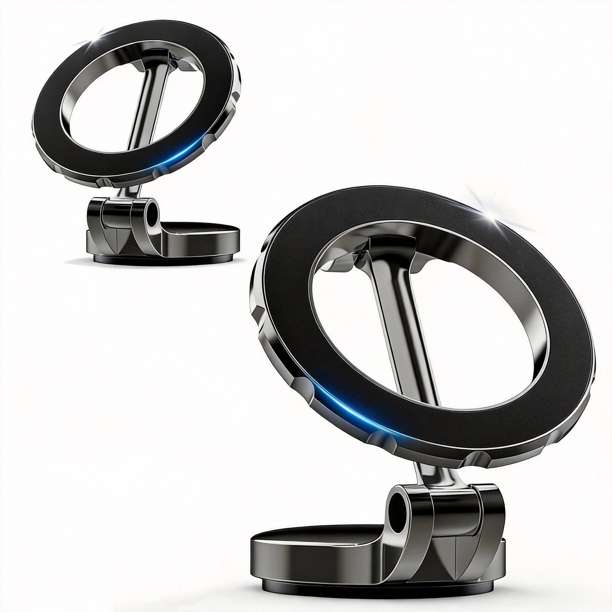 Alt View 2. METALTON - Magnetic Car Phone Holder For Magsafe 2 Pack Adjustable Zinc Alloy Ultra Dashboard Mount Gifts Owners Men W... - 2 Pack.