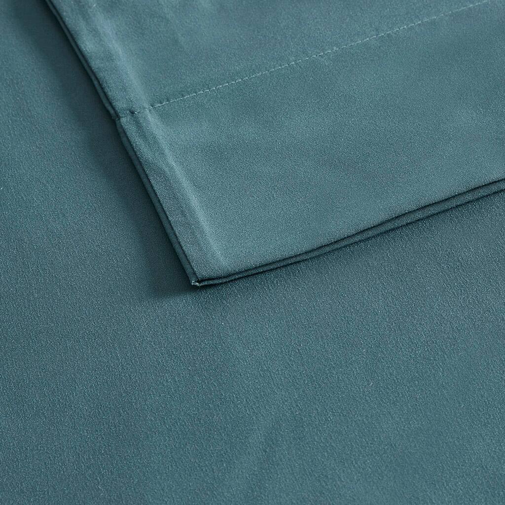 Alt View 2. Gracie Mills - Gracie Mills Hugo Deep Pocket Brushed Microfiber Sheet Set with 3M Moisture Wicking - Teal.