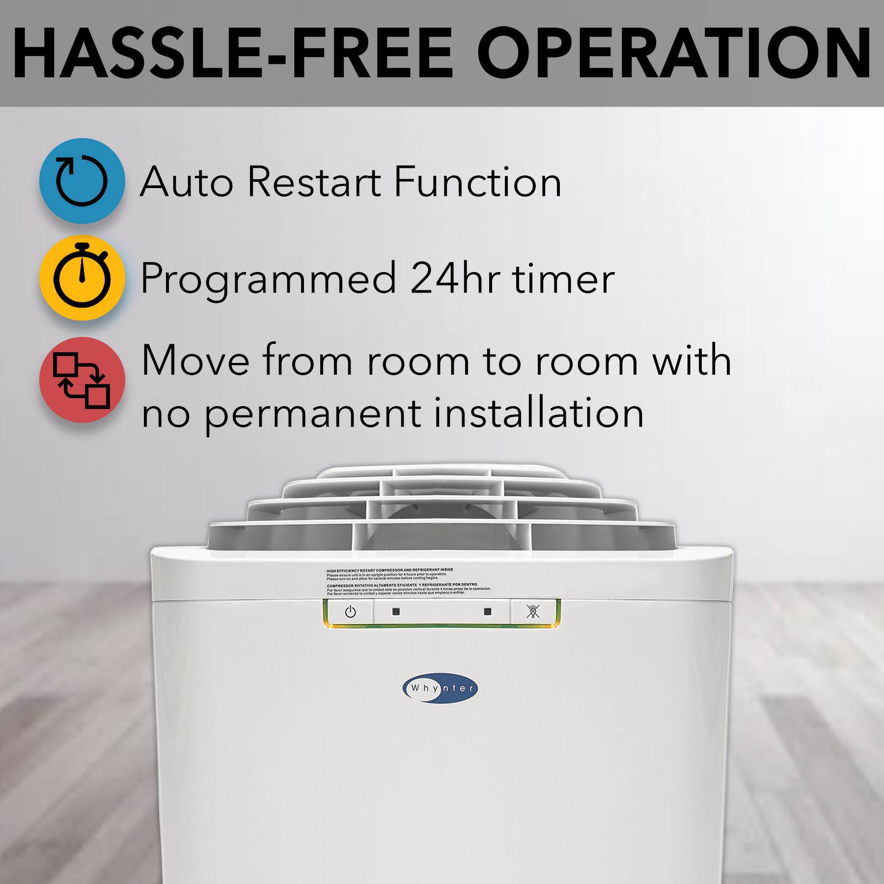 Alt View 15. Whynter - 350 Sq. Ft. Portable Air Conditioner - White.