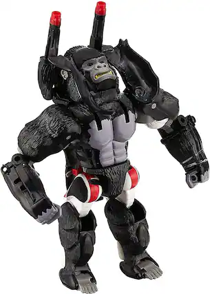 Front. Hasbro - Transformers Vintage Beast Wars Action Figure | Optimus Primal - Black.