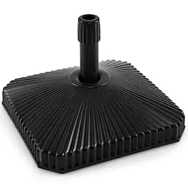 Kadyn - Umbrella Base for Patio Umbrella Stand Outdoor BaseFillable Umbrella Base with Shell Texture and 3 Coupler SizesBlack - Black