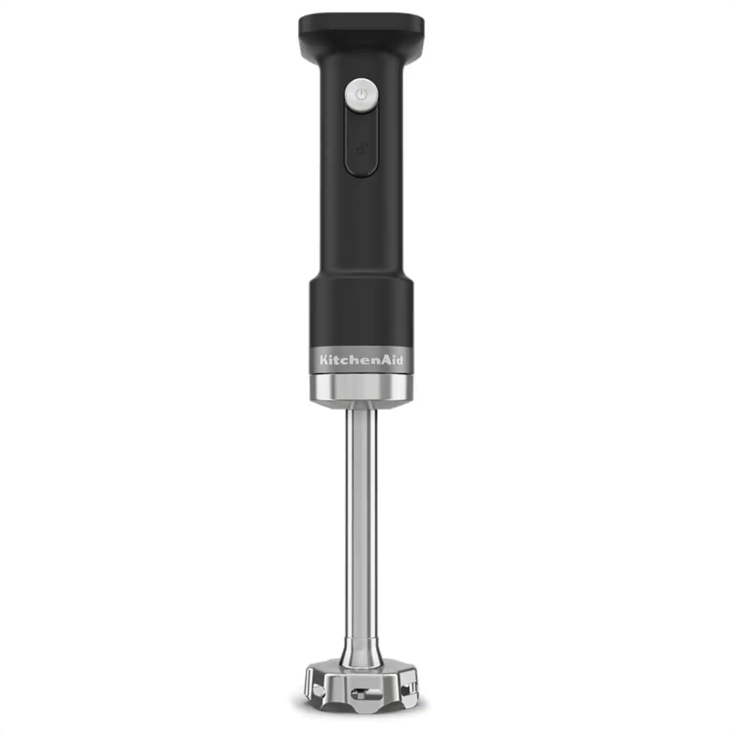 Front. KitchenAid - Go Cordless Multi-Speed 180W Battery-Powered Hand Blender - Black.