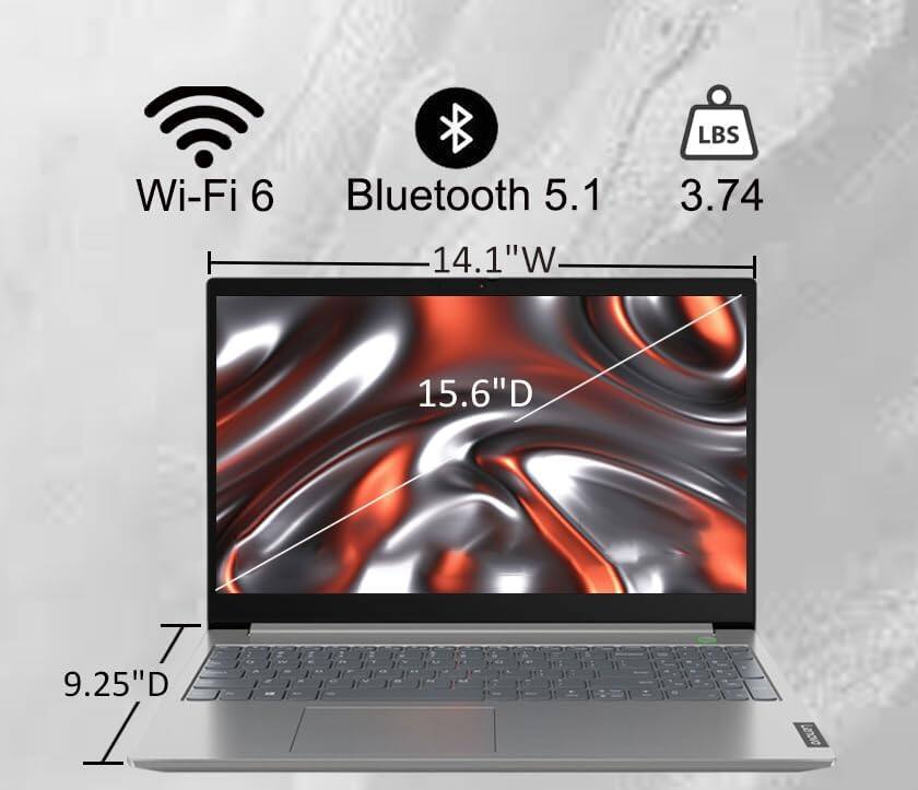Wi-Fi 6  
Bluetooth 5.1  
LBS 3.74  

14.1"W  
15.6"D  
9.25"D