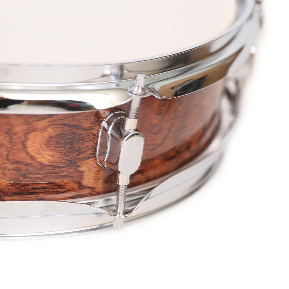 Back. Winado - 13in*3.5in Snare Drum Poplar Wood Drum Percussion Set Snare Drum Kit with a Pair of Drumsticks.