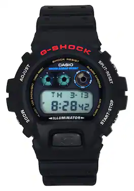 Casio - G-Shock Digital Resin Strap Quartz DW-6900U-1 200M Men's Watch - Black