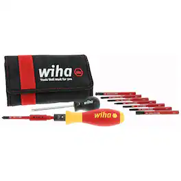 Wiha - 28789 11 Piece Insulated TorqueVario-S (10-50 In/lbs) & SlimLine Blade Set - Multi