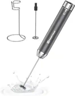 Maestri House - LunaFro Max Rechargeable Milk Frother,Stepless Speed Control - Space Gray