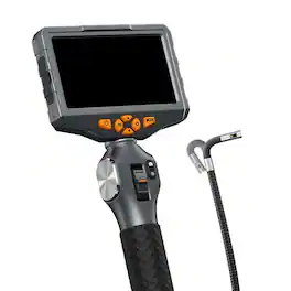 Teslong - TD500 2-Way Articulating 6.5mm (0.25") Dual Lens Inspection Camera 5ft (1.5M) w/ 5inch Screen - Black / Metallic Grey / Orange / Chrome