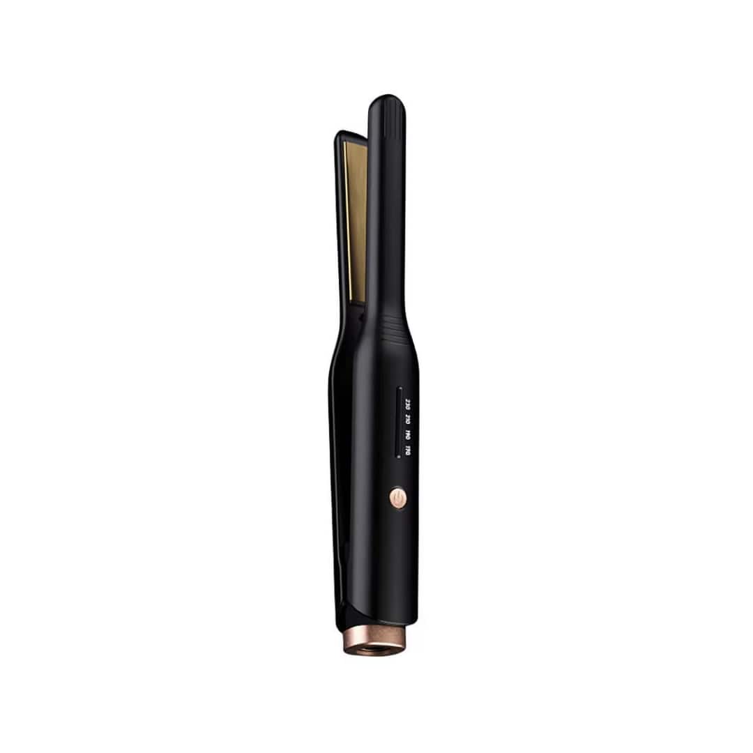 Cluzine - 13mm Men's Negative Ion Hair Straightener, 4-Temp Control, 15S Fast Heat, Ceramic & Nut Oil Coated