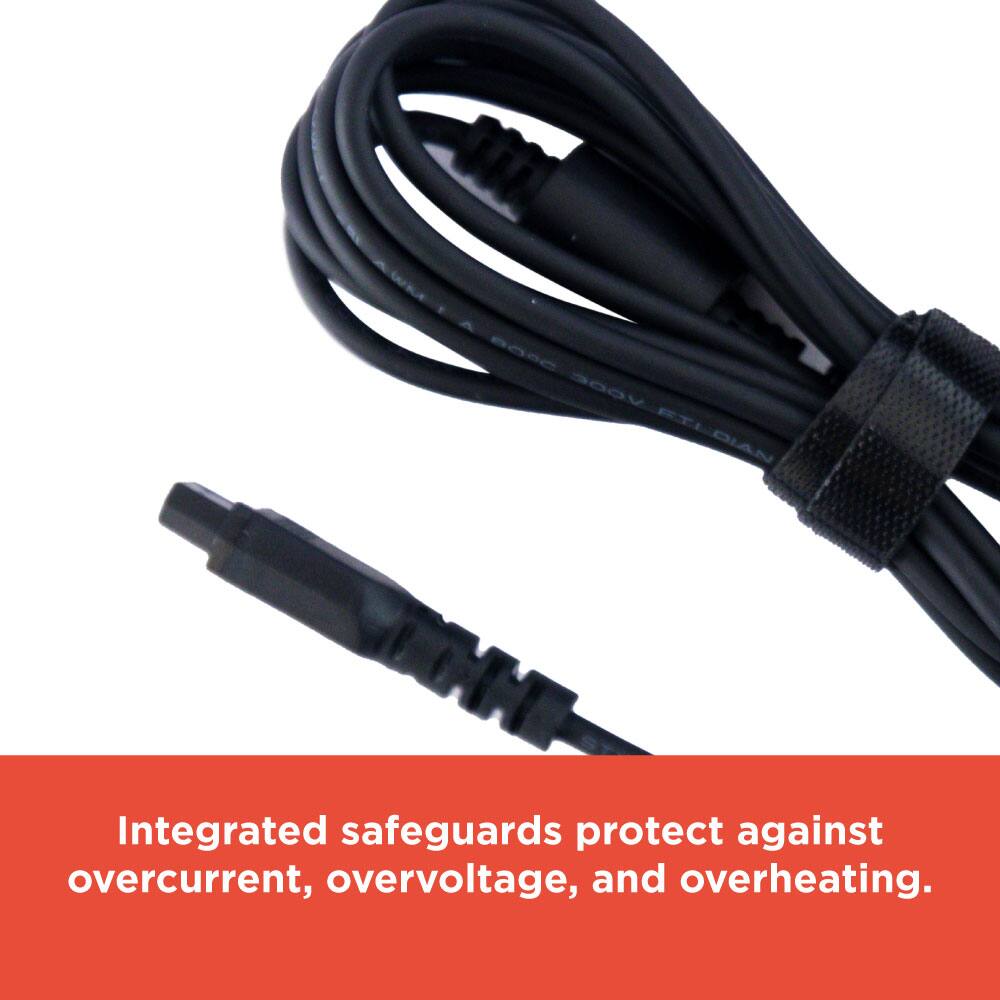 Integrated safeguards protect against overcurrent, overvoltage, and overheating.