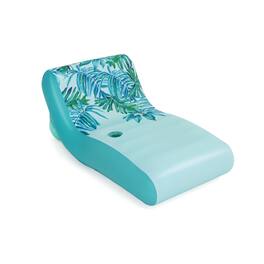 Bestway - H2OGO! Luxury Fabric Covered 64" Inflatable Pool Lounger Float - Blue