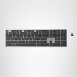 Kensington - KB535 EQ Full-Size Wireless Keyboard, Rechargeable, Bluetooth/2.4GHz, Multi-Device, Quiet Keys – K75408NA - Black