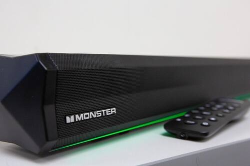 Alt View 2. Monster - 36" Indoor/Outdoor Dolby Atmos Soundbar with Bluetooth 5.3, IPX4 Water Resistance & Gaming LED Lights.