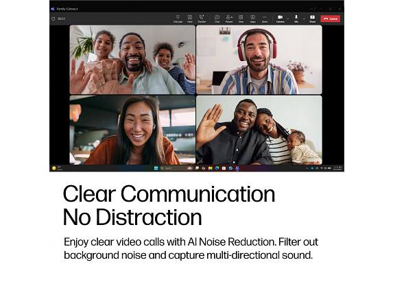 Fairy Connect asd CO e 03 LAave Clear Communication No Distraction

Enjoy clear video calls with AI Noise Reduction. Filter out background noise and capture multi-directional sound.