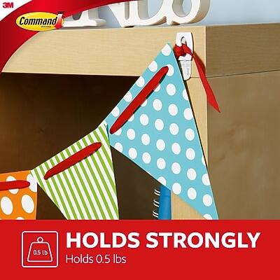 3M Command  
HOLDS STRONGLY  
0.5 lb  
Holds 0.5 lbs