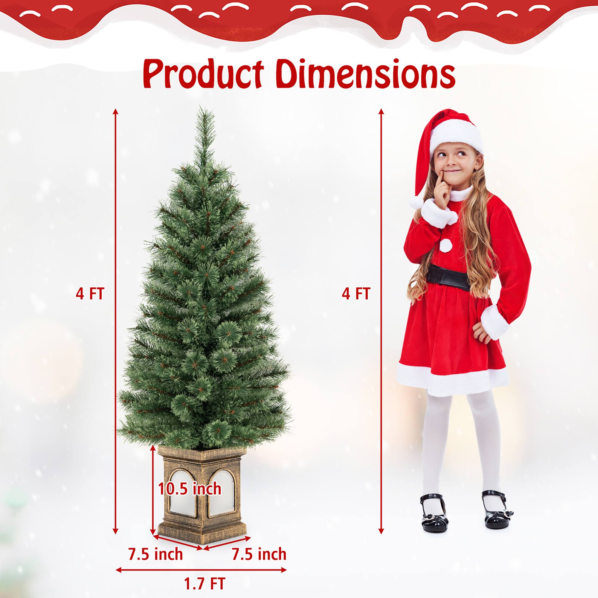 Product Dimensions

4 FT  
4 FT  
10.5 inch  
7.5 inch  
7.5 inch  
1.7 FT