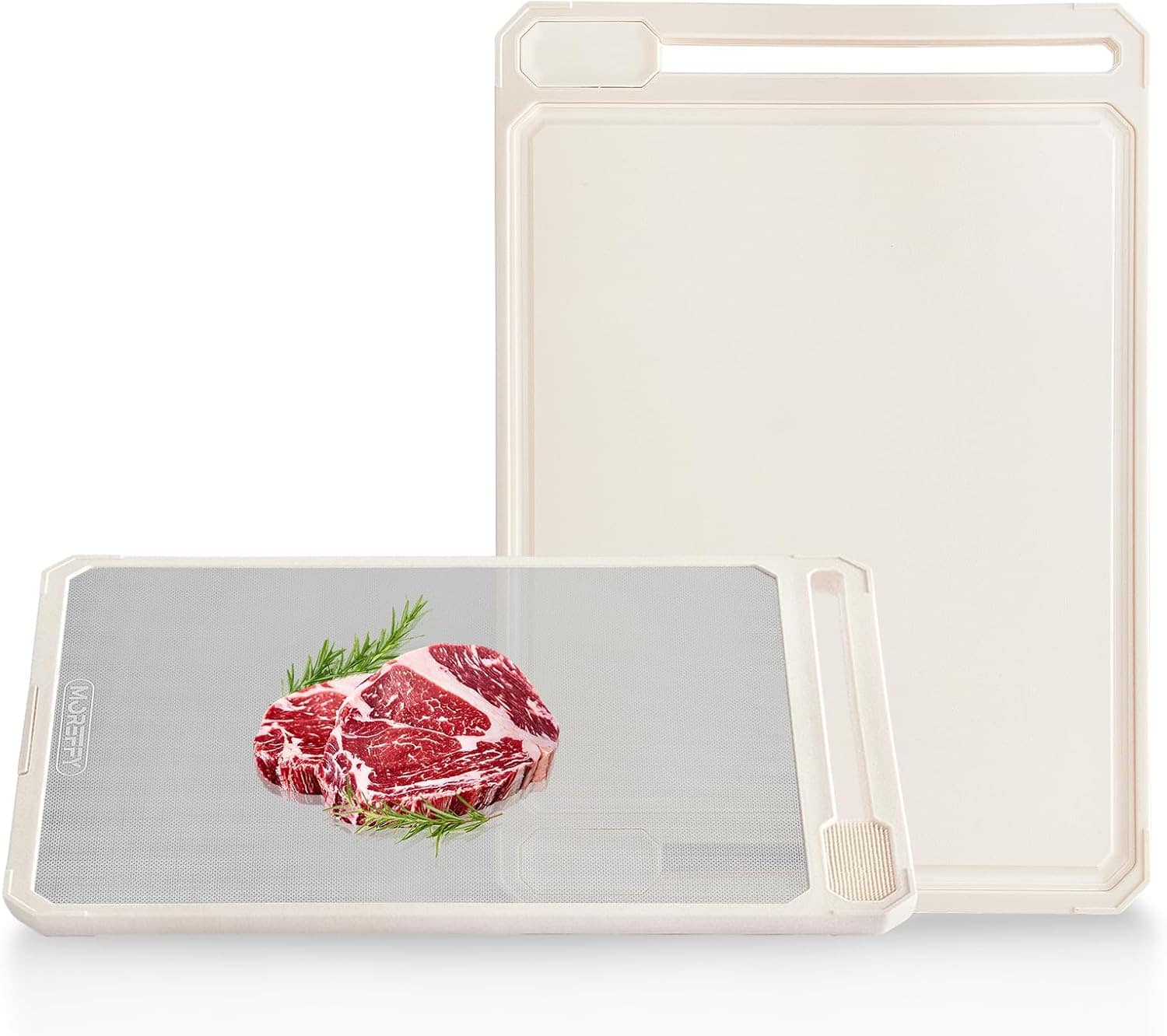PARKER SLATER - Stainless Steel Double-Sided Cutting Board, Non-Slip, 17"x12"