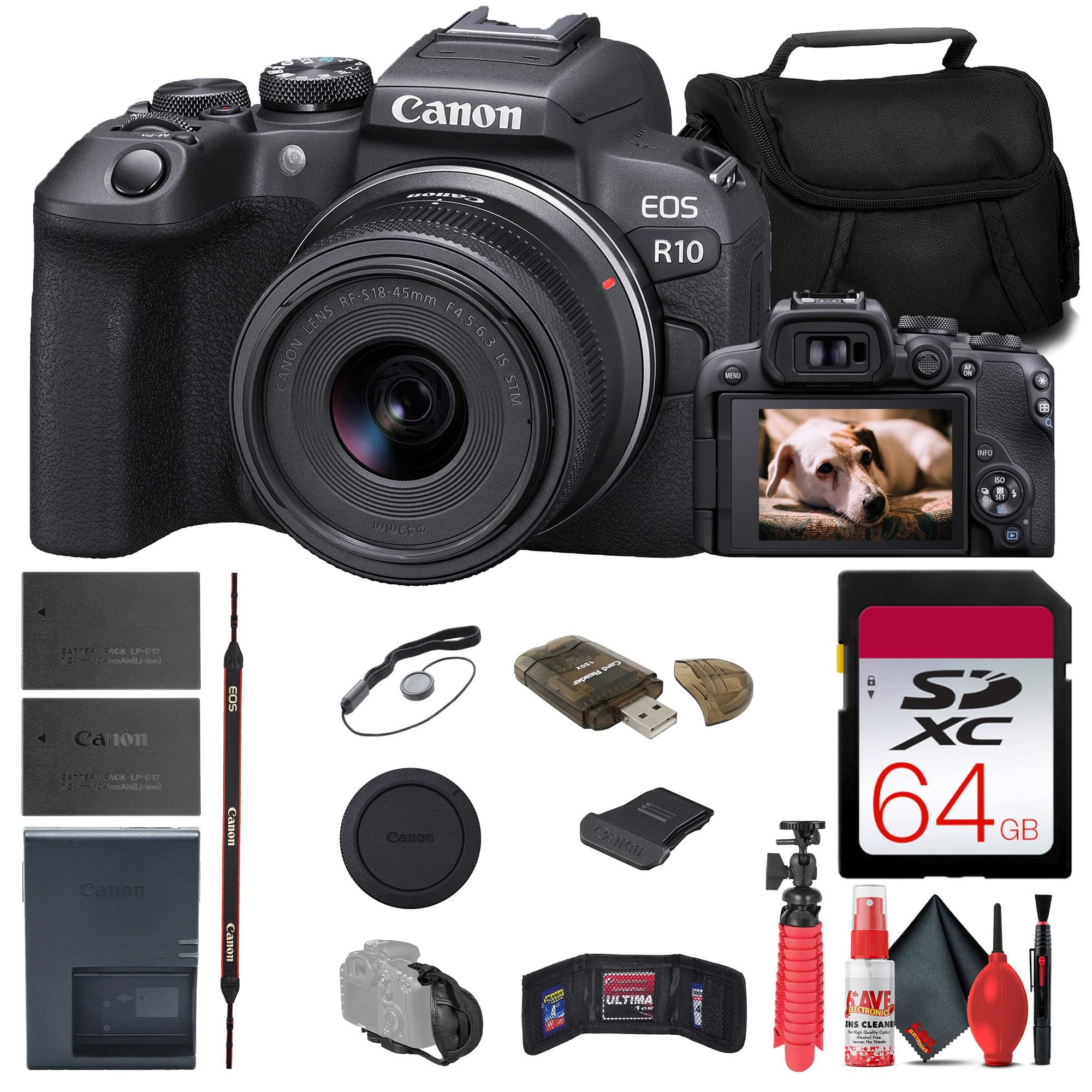 Canon RF-518-45mm LENS F4.5-6.3 CANON I5 STM EOS R10 - M do 1 EATTERS . e LNOO - R Canon BATIEA -m 100N -.. ANERA Canon EOS Canon Canon Canon Q SUEL S - c_on ULTIMA B Y SP XC 64 GB 6 AVE ONed ad ELEAN nothing_o KAVE