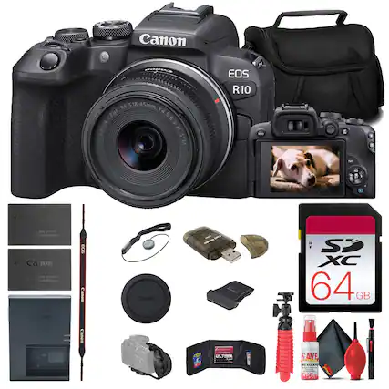 Canon RF-518-45mm LENS F4.5-6.3 CANON I5 STM EOS R10 - M do 1 EATTERS . e LNOO - R Canon BATIEA -m 100N -.. ANERA Canon EOS Canon Canon Canon Q SUEL S - c_on ULTIMA B Y SP XC 64 GB 6 AVE ONed ad ELEAN nothing_o KAVE