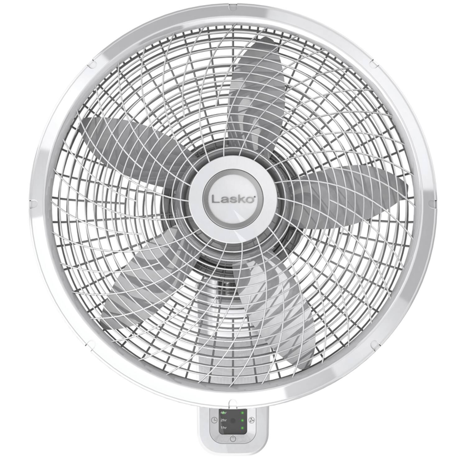 Front. Lasko - Lasko 22.5 in. H X 18 in. D 3 speed Oscillating Wall Mount Fan Remote Control.