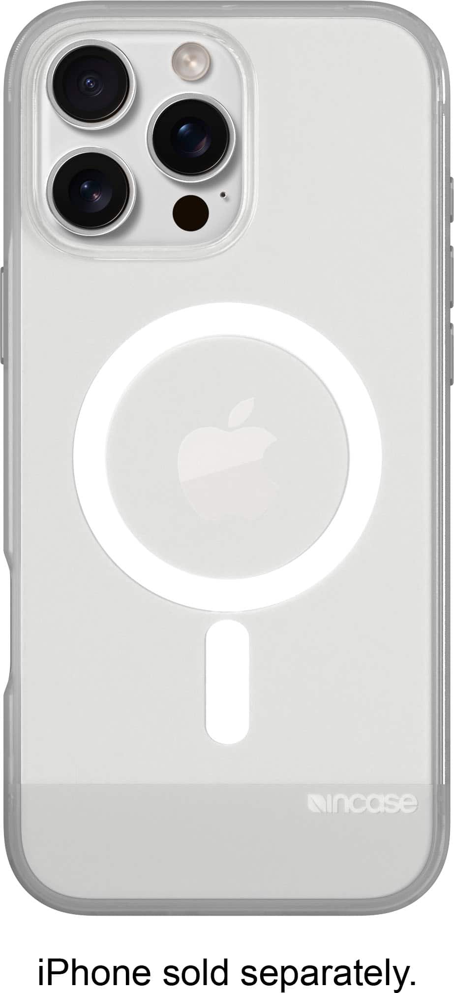 The text on the image reads "iPhone sold separately."