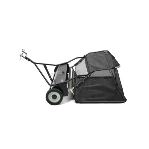 Alt View 6. Dapper Supply - 48" Tow Behind Lawn Sweeper - Black.