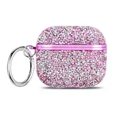 Front. Entronix - Entronix Luxury Diamond Case for AirPods 4th Generation - Ultimate Protection and Style - Pink.