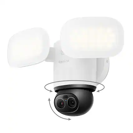 Front. Reolink - TrackFlex F850W 4K 8MP Dual-Lens Pan Tilt Floodlight Camera Wired Wi-Fi with Auto-Tracking, 6X Zoom, AI Smart Search - White.