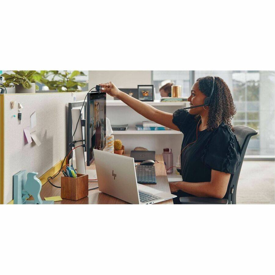 Alt View 1. Poly - Poly Blackwire 3215 Monaural Headset +USB-C/A Adapter TAA - Mono - Mini-phone (3.5mm), USB Type C - Wired - 32 Ohm - On- - Black.